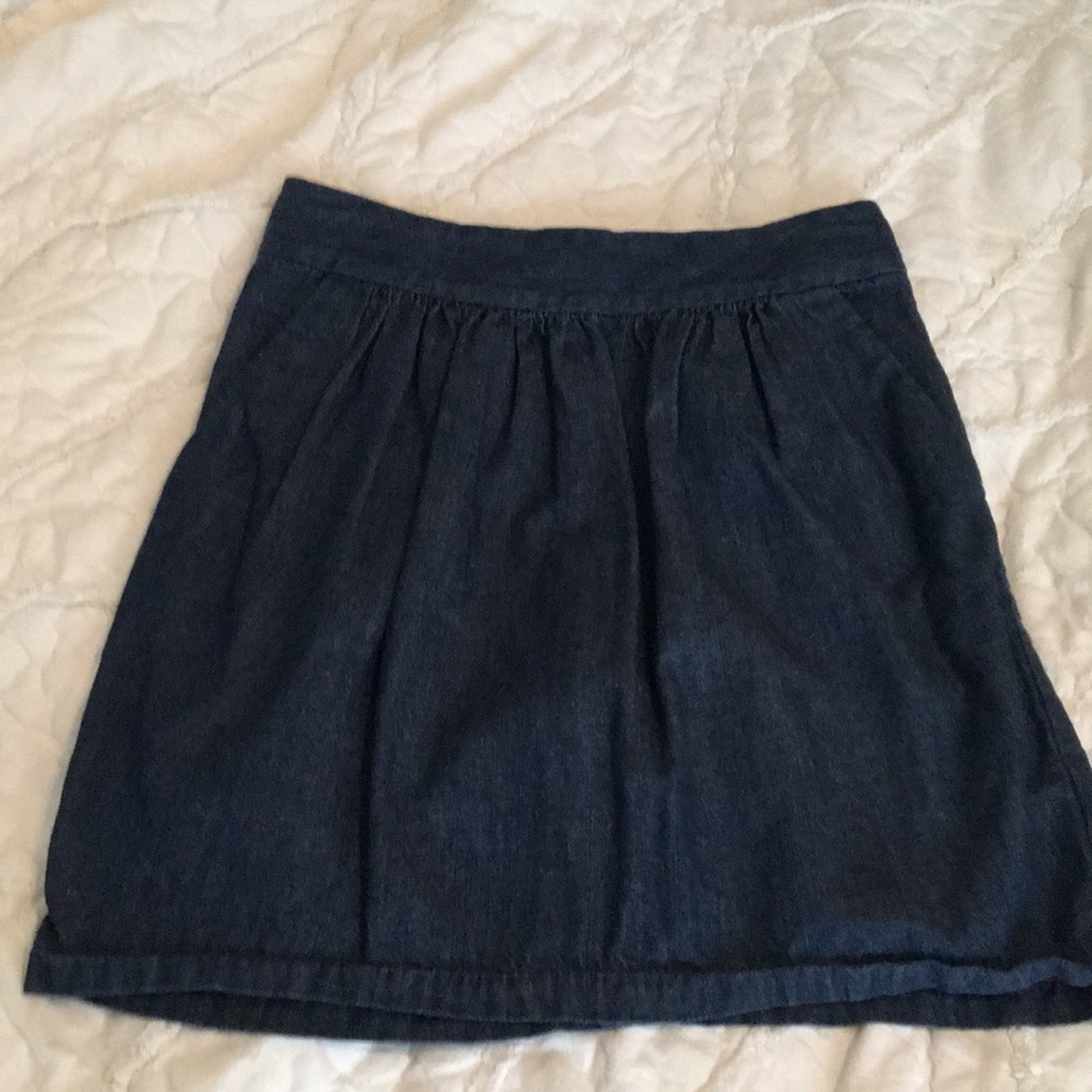 Denim Skirt with Pockets